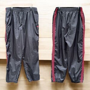 Vintage Starter Track Pants Mens XL Black tango Red Stripes Windbreaker Retro